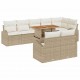 Sonata H Градински Софа Комплект 9 pcs бежово и кремаво 100 x 55 x 73 см
