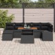 Sonata H Градински Софа Комплект с възглавница 8 pcs Черно