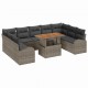 Sonata H Градински Софа Комплект 10 pcs Сив 100 x 55 x 73 см