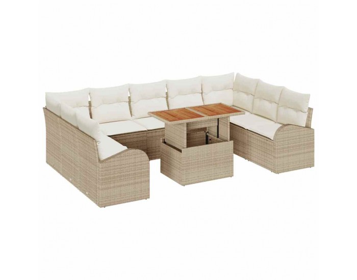 Sonata H Градински Софа Комплект с възглавница 10 pcs бежово и кремаво