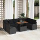 Sonata H Градински Софа Комплект 10 pcs Черно 100 x 55 x 73 см
