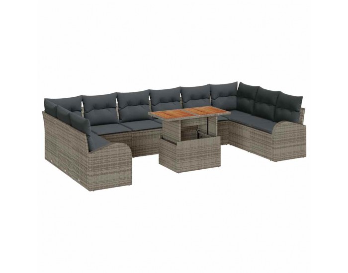Sonata H Градински Софа Комплект 11 pcs Сив 100 x 55 x 73 см