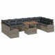 Sonata H Градински Софа Комплект 11 pcs Сив 100 x 55 x 73 см