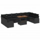 Sonata H Градински Софа Комплект 11 pcs Черно 100 x 55 x 73 см