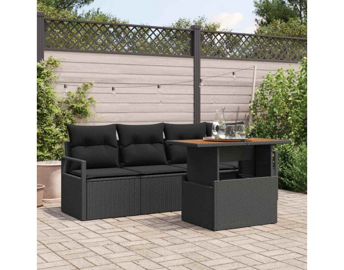 Sonata H Градински Софа Комплект 5 pcs Черно 100 x 55 x 73 см
