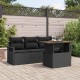 Sonata H Градински Софа Комплект 5 pcs Черно 100 x 55 x 73 см