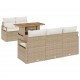 Sonata H Градински Софа Комплект 6 pcs бежово и кремаво 100 x 55 x 73 см