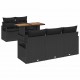 Sonata H Градински Софа Комплект 6 pcs Черно 100 x 55 x 73 см