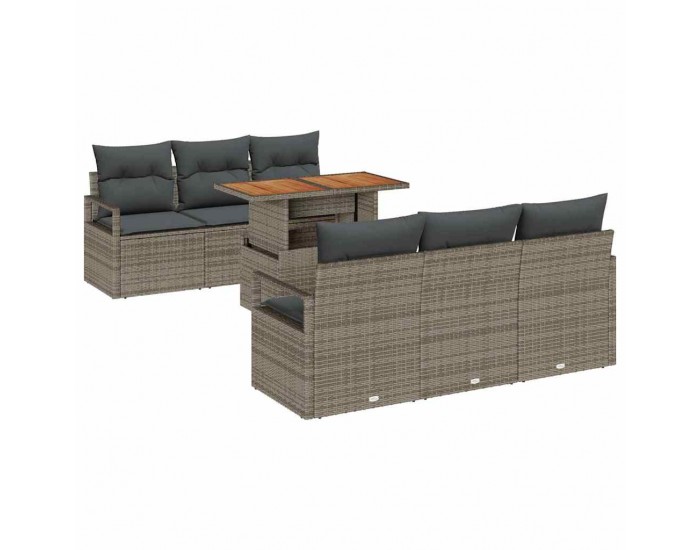 Sonata H Градински Софа Комплект 7 pcs Сив 100 x 55 x 73 см