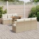 Sonata H Градински Софа Комплект 7 pcs бежово и кремаво 100 x 55 x 73 см
