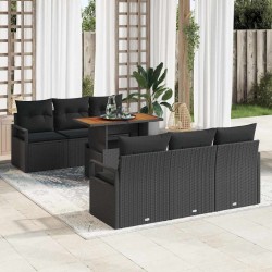 Sonata H Градински Софа Комплект 7 pcs Черно 100 x 55 x 73 см - Canapele și bănci de grădină