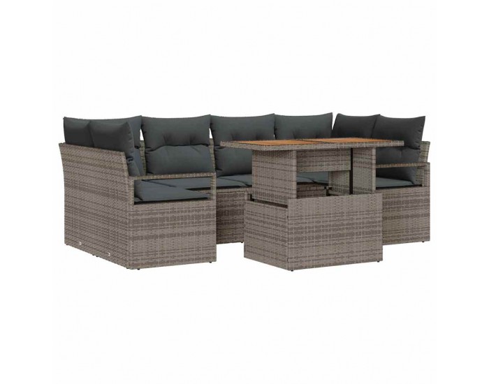 Sonata H Градински Софа Комплект 7 pcs Сив 100 x 55 x 73 см