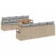 Sonata H Градински Софа Комплект 9 pcs Бежово и сиво 100 x 55 x 73 см