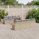 Sonata H Градински Софа Комплект 9 pcs Бежово и сиво 100 x 55 x 73 см