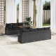 Sonata H Градински Софа Комплект 9 pcs Черен и кафяв 100 x 55 x 73 см