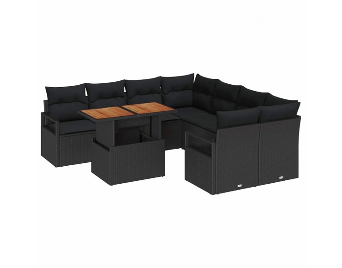 Sonata H Комплект за хранене в градината 9 pcs Черен и кафяв