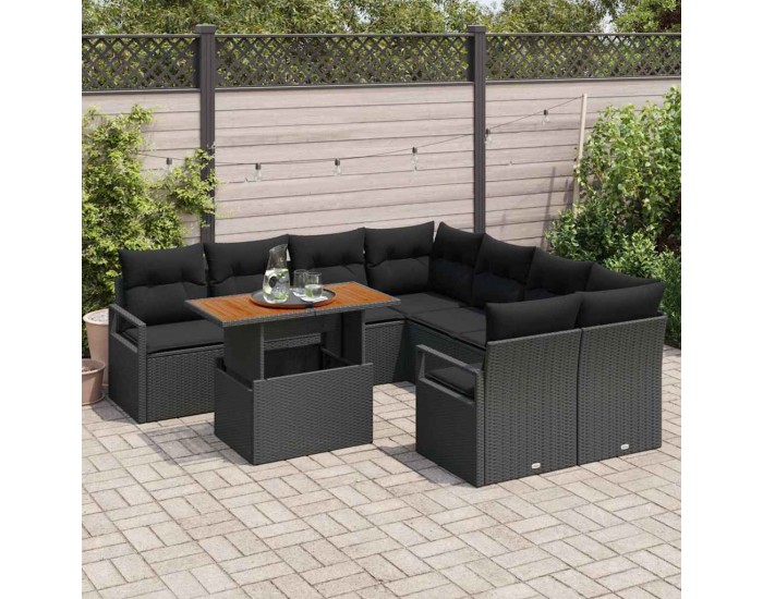 Sonata H Комплект за хранене в градината 9 pcs Черен и кафяв