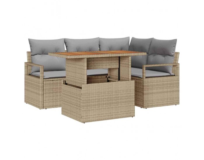 Sonata H Комплект за хранене в градината 5 pcs Бежово и сиво