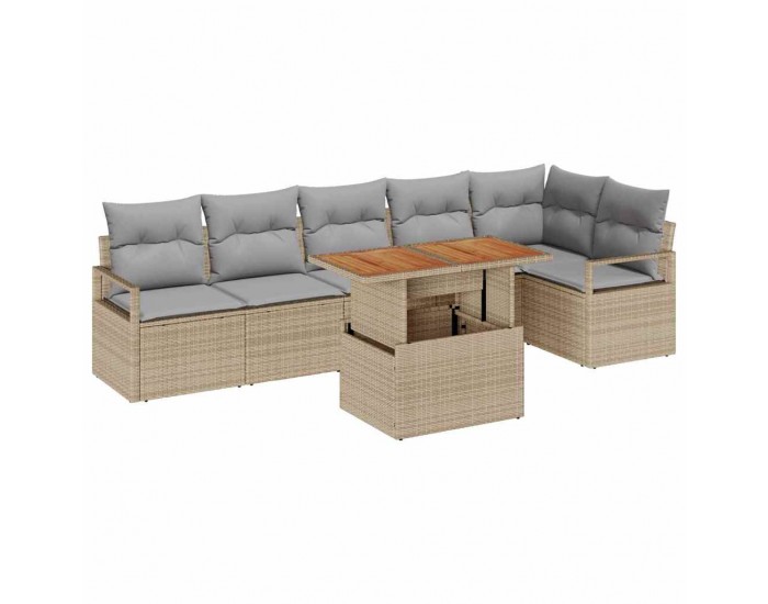 Sonata H Комплект за хранене в градината 7 pcs Бежово и сиво