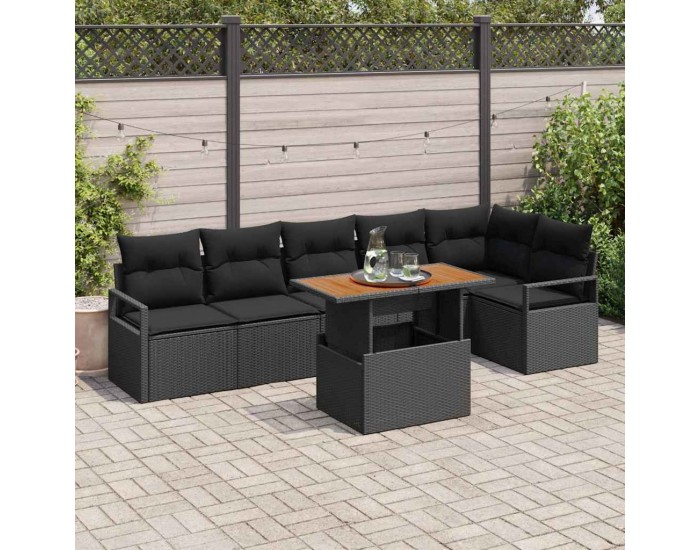 Sonata H Комплект за хранене в градината 7 pcs Черен и кафяв