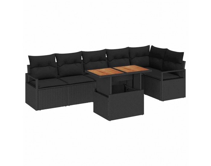 Sonata H Комплект за хранене в градината 7 pcs Черен и кафяв