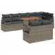 Sonata H Градински Софа Комплект 9 pcs Сив и кафяв 100 x 55 x 73 см