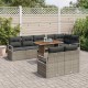 Sonata H Градински Софа Комплект 9 pcs Сив и кафяв 100 x 55 x 73 см