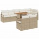 Sonata H Градински Софа Комплект 9 pcs Бежов и кремав 100 x 55 x 73 см