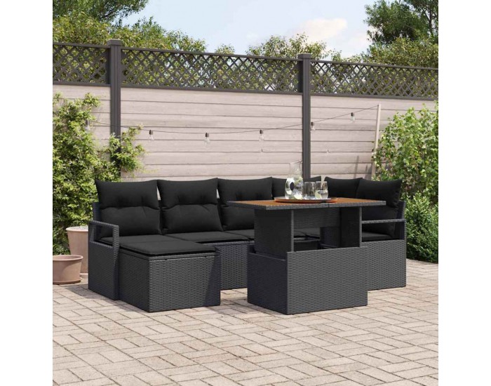 Sonata H Комплект за хранене в градината 7 pcs Черен и кафяв