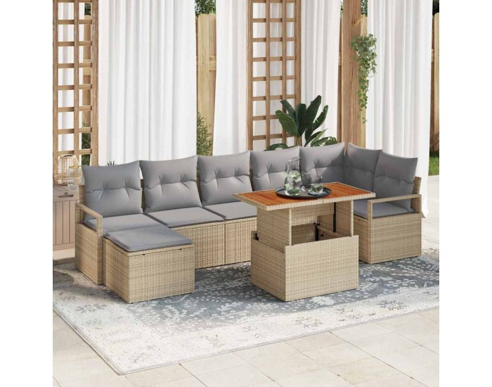 Sonata H Комплект за хранене в градината 8 pcs Бежово и сиво