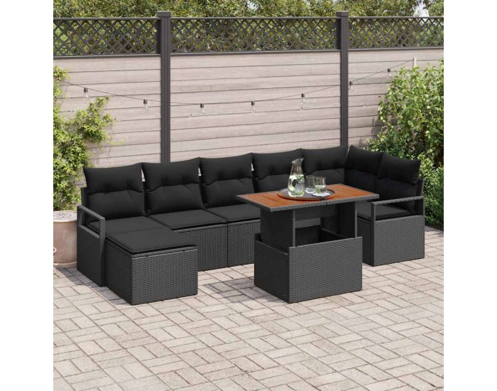 Sonata H Комплект за хранене в градината 8 pcs Черен и кафяв