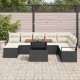 Sonata H Градински Софа Комплект с възглавница 9 pcs Черен и кремав
