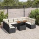 Sonata H Градински Софа Комплект 10 pcs Черен и кремав 100 x 55 x 73 см
