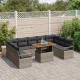 Sonata H Градински Софа Комплект 10 pcs Сив и кафяв 100 x 55 x 73 см