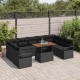 Sonata H Градински Софа Комплект 10 pcs Черен и кафяв 100 x 55 x 73 см