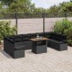 Sonata H Градински Софа Комплект 11 pcs Черен и кафяв 100 x 55 x 73 см