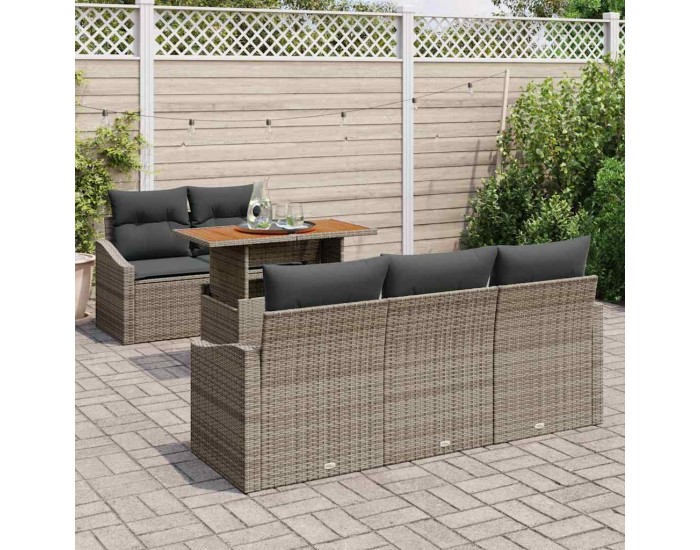 Sonata H Комплект за хранене в градината Сив и кафяв 100 x 55 x 73 см