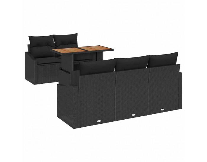Sonata H Комплект за хранене в градината Черен и кафяв 100 x 55 x 73 см