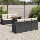 Sonata H Градински Софа Комплект Черен и кремав 100 x 55 x 73 см
