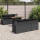 Sonata H Градински Софа Комплект Черен и кафяв 100 x 55 x 73 см