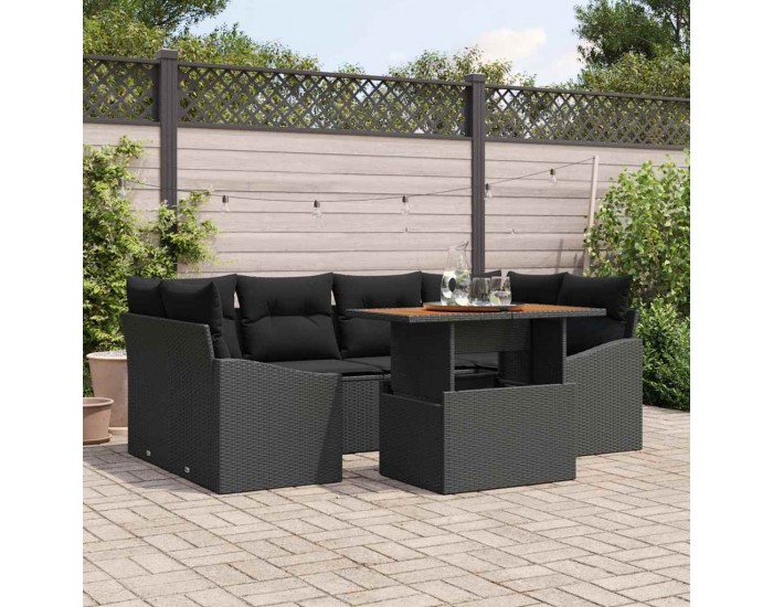 Sonata H Комплект за хранене в градината Черен и кафяв 100 x 55 x 73 см