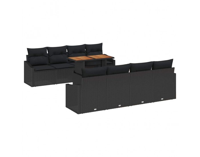 Sonata H Комплект за хранене в градината Черен и кафяв 100 x 55 x 73 см