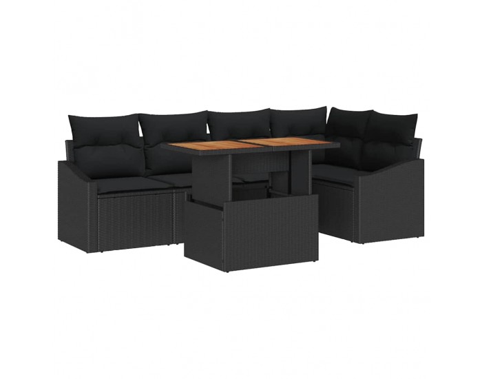 Sonata H Комплект за хранене в градината Черен и кафяв 100 x 55 x 73 см
