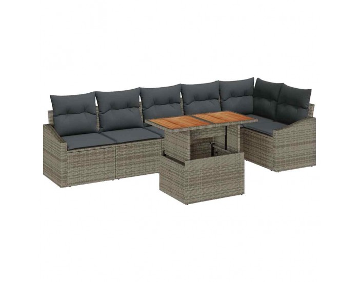 Sonata H Комплект за хранене в градината Сив и кафяв 100 x 55 x 73 см