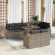 Sonata H Градински Софа Комплект 9 pcs Сив и кафяв 100 x 55 x 73 см