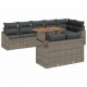 Sonata H Градински Софа Комплект 9 pcs Сив и кафяв 100 x 55 x 73 см