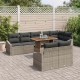 Sonata H Градински Софа Комплект 9 pcs Сив и кафяв 100 x 55 x 73 см