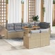 Sonata H Градински Софа Комплект 9 pcs Бежово и сиво 100 x 55 x 73 см