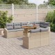 Sonata H Градински Софа Комплект 9 pcs Бежово и сиво 100 x 55 x 73 см