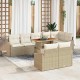 Sonata H Градински Софа Комплект 9 pcs Бежов и кремав 100 x 55 x 73 см